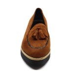 Clair de Lune Mocassin Cognac suède ME803S